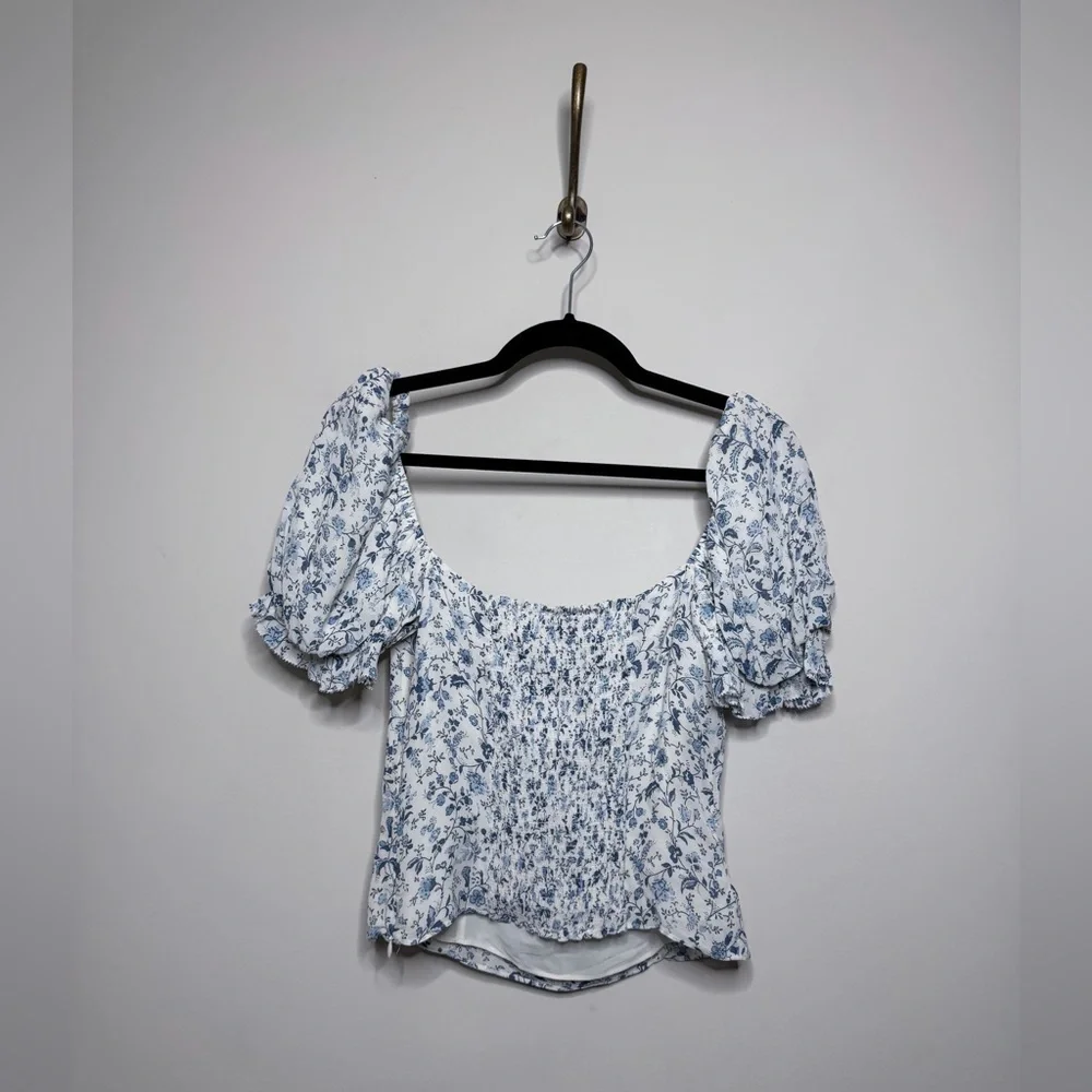 Reformation Marin Puff Sleeve Blouse